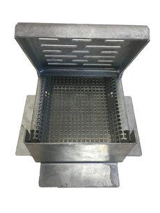 Eindkap - 100 x 100mm - Thermisch verzinkt staal met bladrooster