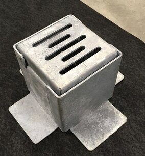 Eindkap - 100 x 100mm - Thermisch verzinkt staal zonder bladrooster