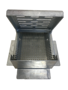 Eindkap - 170 x 170mm - Thermisch verzinkt staal met bladrooster